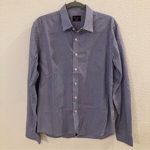 UNTUCKit Navy, White, & Purple Checkered Button Down Shirt